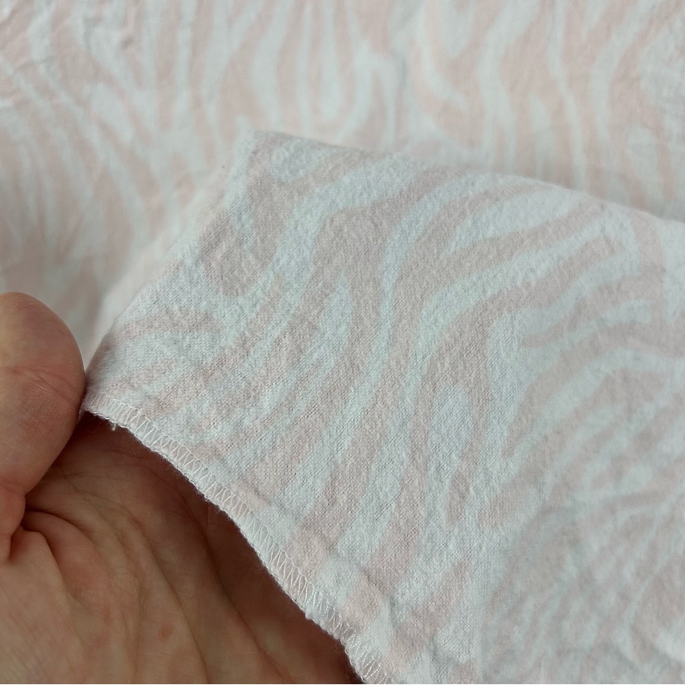 Carter's Pink White Zebra Print Baby Receiving Blanket Flannel Cotton Thin - Picture 3 of 8